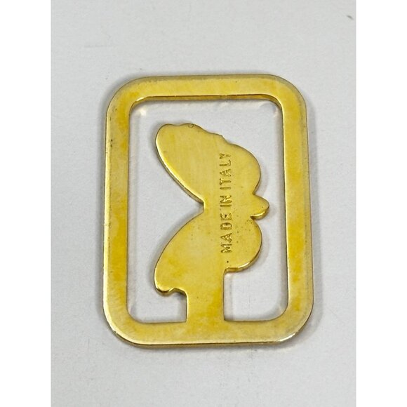 VTG Gold Tone Butterfly Metal  Bookmark Paperclip Made In Italy (Lot of 7) EUC - Picture 3 of 4